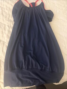 lululemon athletica Navy Tank with Coral Trim